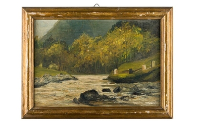 Landscape with stream of water