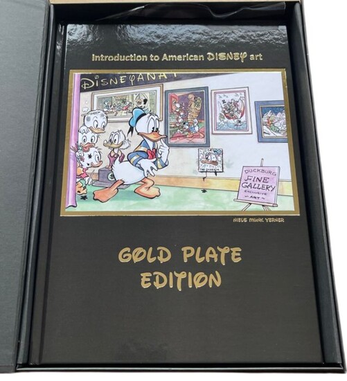 Limited-edition book with signed bookplate and print - Introduction to American Disney art - Gold Plate Edition - Hardcover - First edition - (2021)