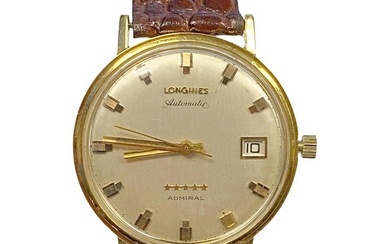 Longines Gold Admiral Wrist Watch with Military and Movie Historic Interest