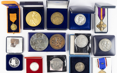 Lot medals, some silver, incl. 'Prins Bernhard beschermheer der veteranen...