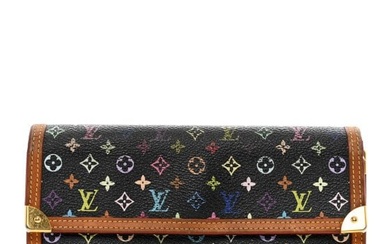 Louis Vuitton Monogram Multicolor Porte Tresor International Wallet Black