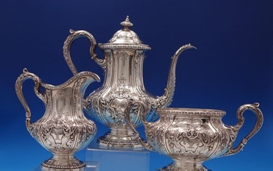 Louis XV by Reed and Barton Sterling Silver Coffee Set 3pc C