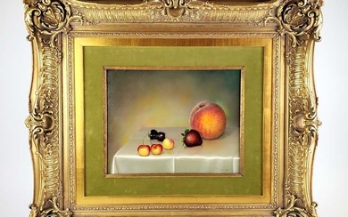Magnificent Still Life Fruit Oil on Canvas by Teimur Amiry