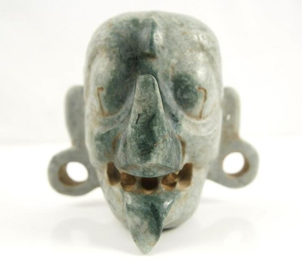Mayan Jade head of Chaac Rain God with provenance