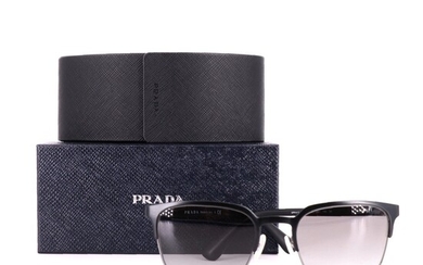 Men's Prada SPR61S Square Semi-Rimless Sunglasses with Case and Box