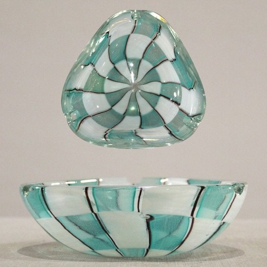 Mid-Century Modern Murano Art Glass Ashtray