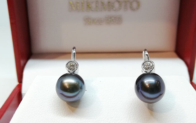 Mikimoto - 18 kt. White gold - Earrings Mixed - Diamond