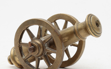Miniature brass cannon, 20th Century.