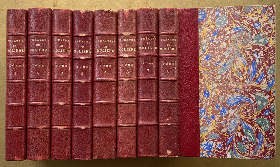 Moliere Theatre Complet 8 vols. leather-backed