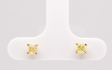 NO RESERVE PRICE - 18 kt. Yellow gold - Earrings - 0.53 ct Diamonds - Diamonds