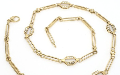 Necklace Yellow gold Diamond
