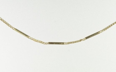 Necklace in 18 karat yellow gold 750 thousandths mesh stick 4.3 grs