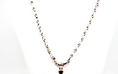 Necklace with pendant White gold, Yellow gold