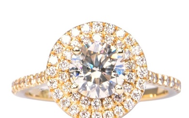 No Reserve Price - 1.78 ctw - 14 kt. Yellow gold - Ring - 1.18 ct Diamond - Diamonds