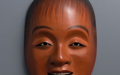 Noh mask - Lacquer, Wood - Magnificent Shojo mask, signed - Japan - Shōwa period (1926-1989)