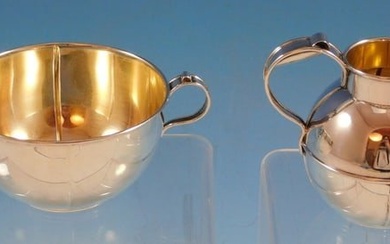 Old French Gorham Sterling Silver Creamer and Sugar Set 2pc