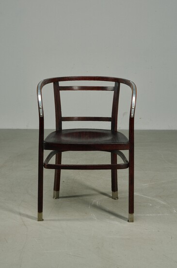 Otto Wagner, an armchair, model: 718, for the telegraph office of “Die Zeit”", designed in 1901-02, executed by J. & J. Kohn, Vienna