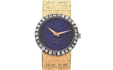 PIAGET VCA Vinatge Diamond Lapis Lazuli Dial 18K Gold Watch