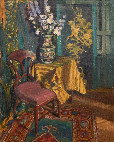 PIERO MARUSSIG (Trieste , 1870 - Pavia, 1937), Interno di casa Marussig, (1920)