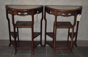 Pair Chinese Style Small M/T Console Tables