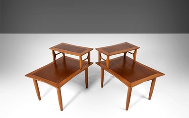 Pair of 2-Tier Mid Century Modern End Tables Attributed to Lubberts & Mulder for Tomlinson c. 1960s
