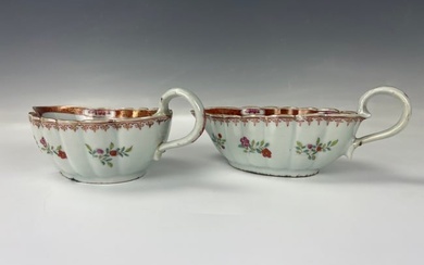 Pair of Chinese Export Armorial Sauce Boats