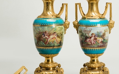 Pair of lamp bases attributed to Henri Picard, France, late 19th century - early 20th