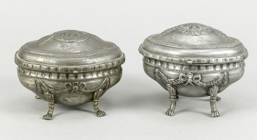 Pair of lidded jars, late 19th cent