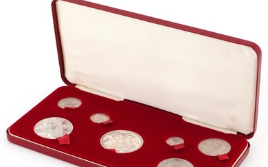 Queen Victoria silver coins, comprising crown, half crown, d...