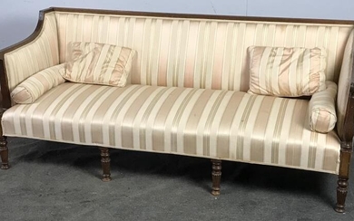 REGENCY SOFA ON 4 FLUTED FRONT LEGS AND FLUTED...