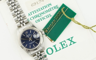 ROLEX OYSTER PERPETUAL DATEJUST W/ GUARANTEE PAPERS REF. 69174...