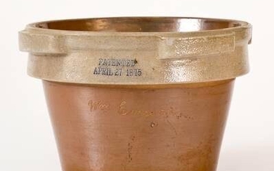 Rare Stoneware Presentation Bowl, Stamped "PATENTED / APRIL 27 1875,"