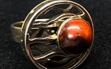 Red Jasper Sterling Silver Ring