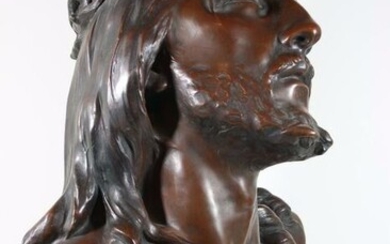 Richard Aurili (1834-1914) - Christ, Sculpture, 54 cm - Clay, Copper - ca. 1900