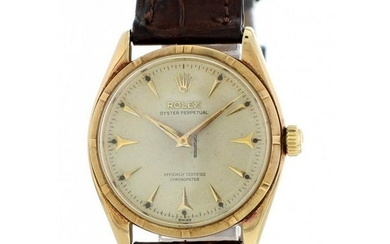 Rolex Oyster Perpetual 6565 14k Yellow Gold Mens Watch