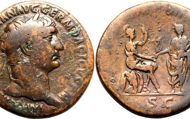 Roman Empire Trajan AD 103 Æ Sestertius Fine