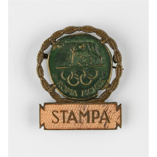 Rome 1960 Summer Olympics Press Badge