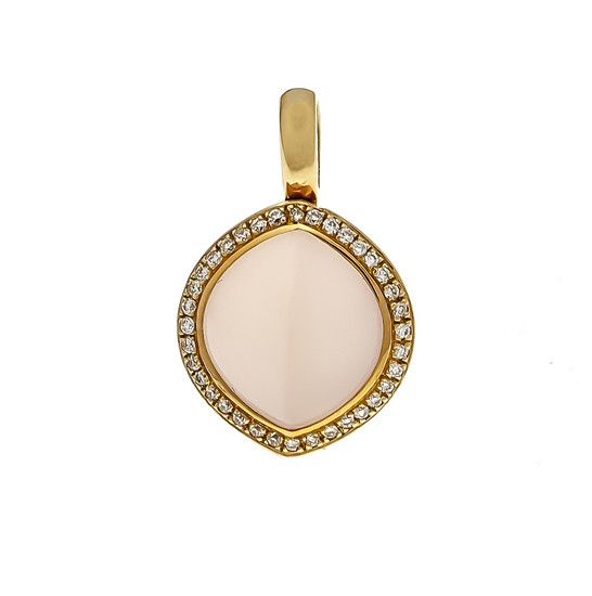 Rose quartz brilliant pendant RG 585/000 with a...