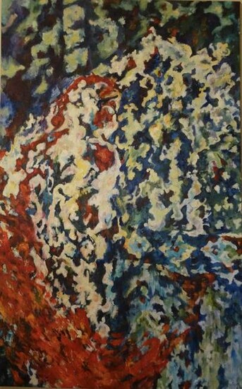 Roya Mansourkhani, Untitled, 80"x 50â€ Oil Painting