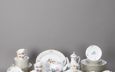 Royal Copenhagen, coffee, tea and dining service 'Saxon flower' (54).