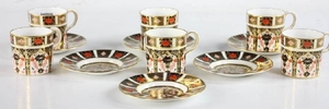 Royal Crown Derby Demi Tasse Cups and Saucers