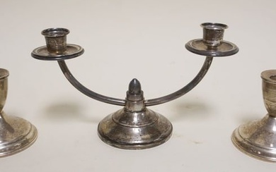 STERLING SILVER WEIGHTED CANDLESTICKS