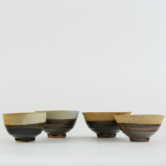 Set 4 Warren MacKenzie Studio Pottery Bowls Marke