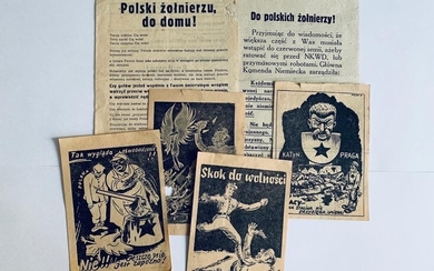 Set of 6 German flyers for Polish soldiers in red army