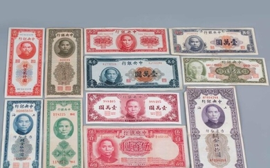 中央银行纸币一组 Set of central bank banknotes