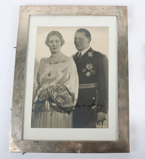 Signed Wedding Photograph of Hermann Göring and Emmy Göring