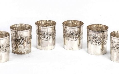 Six Italian sterling silver glasses - Florence, mark