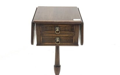 Small George III style mahogany tripod table, the top...
