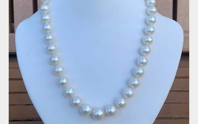 South Sea Pearl and Jade Clasp Necklace