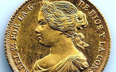 Spain. Isabel II (1833-1868). 100 Reales 1861 Madrid - BRILLO ORIGINAL - Oro 8,4 g.